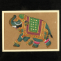 Miniature Painting Elephant Design Hardpaper With Frame Image 2