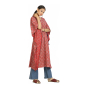 KURTA KAAFTAAN BLOCK PRINT FULL RED FLORAL L