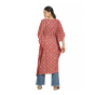 KURTA KAAFTAAN BLOCK PRINT FULL RED FLORAL L