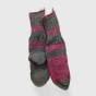 Socks Wool Grey With Pink
