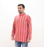 Cotton Short Kurta Full Sleeves (Broad Lines Red 42)