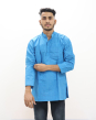 Cotton Short Kurta Full Sleeves (Sky Blue 40)